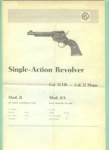 Herbert Schmidt Model 21 & 21S Owners Manual Reproduction - Picture 1 of 1