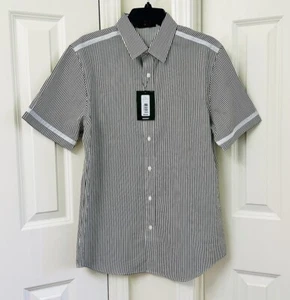 Murano Men's Slim-Fit Short-Sleeve Woven Shirt, Size-L - Picture 1 of 7