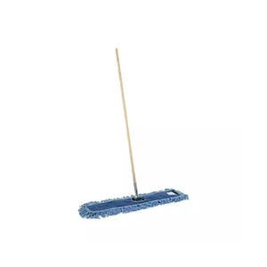 36" x 5" geschlungenes Ende Staubwischer Kit mit 60" blau/natur Holz & Metallgriff - Bild 1 von 4
