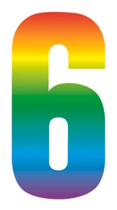 Self Adhesive Rainbow Weather Proof Vinyl Wheelie Bin Numbers Stickers 7"  - Picture 1 of 102