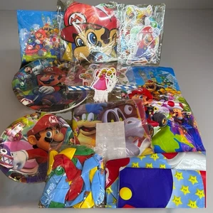 Super Mario Bros Kart Geburtstag Party Deko Teller Servietten Folienballons - Bild 1 von 15