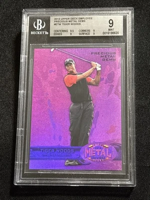 2013 Upper Deck Employee Exclusive PMG Purple Tiger Woods /125 #E-TW BGS 9 - Image 1 of 2