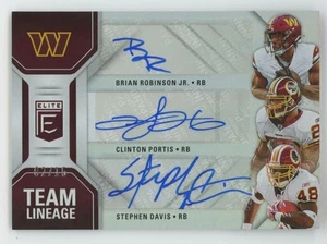 2024 Panini Elite Team Lineage Robinson Jr./Portis/Davis Auto 02/15 Washington - Bild 1 von 2