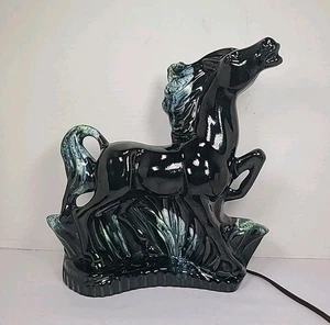 Vintage Horse Lamp - Mid Century Modern Ceramic Table/Console/TV Light EUC - Picture 1 of 12