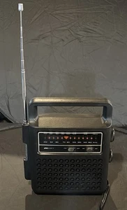🍊Vintage 80er Jahre Kmart Radio Modell 31-50 AM/FM Radio schwarz FUNKTIONIERT! - Bild 1 von 10