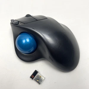 Logitech M570 Wireless Trackball Mouse Ergonomic Sculpted Design Receiver Tested - Picture 1 of 9