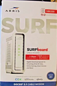 NEW OPEN BOX ARRIS SURFBOARD CABLE MODEM SB8200 DOCSIS 3.1 FREE SHIPPING - Picture 1 of 5