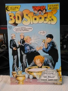 The Three 3D Stooges #3 (Eclipse, 1988, segunda impresión) en estado bastante bueno/casi nuevo 9,0 - Imagen 1 de 2