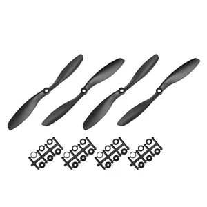 2 Paar RC Propeller CW CCW 8045 8x4,5 Zoll 2-Flügel Festflügel Nylon schwarz Ringe - Bild 1 von 4