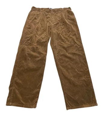 Pantalones de pana Ralph Lauren vintage años 90 con cordones de polo artículos secos para hombre 36x32 plisados Foto 1 de 4