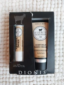 Dionis Goat Milk Vanilla Bean Hand Cream & Lip Balm 1 Oz - Picture 1 of 4