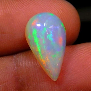 Natural AAA Ethiopian Opal Cabochon Pear Shape Gemstone 15.9x9.3x5.4mm 3.35ct - Picture 1 of 3
