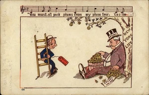 Humorous Vintage Postcard New York Life Insurance Policy Holder - Picture 1 of 2