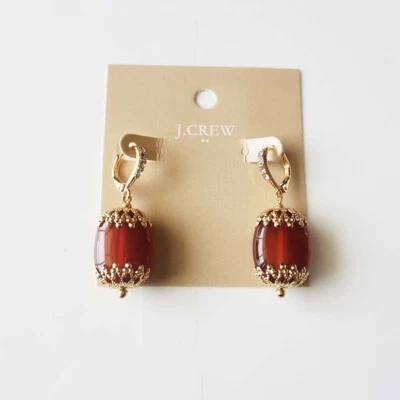 Nuevos pendientes colgantes de cuentas de piedra de ágata Jcrew regalo elegantes mujeres fiesta vacaciones joyería Foto 1 de 4