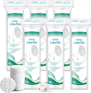 Premium Cotton Rounds for Face, 600 Count Makeup Remover Pads, 100% Pure & Natur - Picture 1 of 7