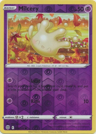 MILCERY 070/172 BRILLIANT STARS POKEMON (REVERSE HOLO, NM) - Image 1 of 1