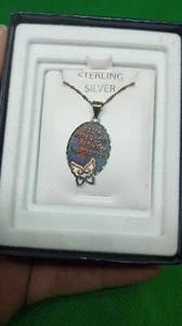Collar colgante de plata de ley "Faith Hope & Love Are My Insperation" - Imagen 1 de 8