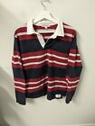 Country Road Rugby Shirt Mens Medium Red Striped Heavyweight Cotton Adults