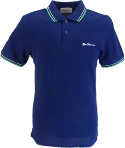 Camisa polo Ben Sherman para hombre azul real firma 100 % algodón - Imagen 1 de 2