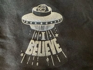 Metallic Iron On I Believe In Aliens Let Me Know Which Color You Want - Picture 1 of 6