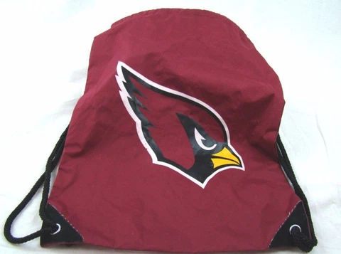 NFL ARIZONA CARDINALS Backsack DRAWSTRING Bag nylon BACK PACK School NEW Cover