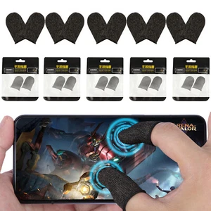 5 Pairs Screen Gaming Finger Sleeve Game Controller Mobile Sweatproof Gloves US - Picture 1 of 12