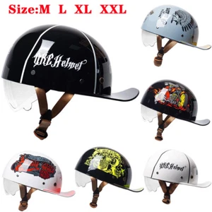 Retro Helmets Baseball Cap Half Motorcycle Duck Helmet Colorful Men Head Safety - Picture 1 of 43