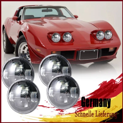 LED Scheinwerfer E-Zertifizierung für Chevrolet Chevy Corvette C1 C2 C3 58-82 - Bild 1 von 4