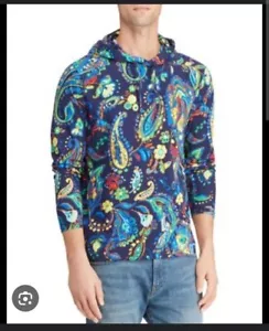 Para Hombres Ralph Lauren Paisley Sudadera con Capucha XL Estampado Floral Manga Larga Informal Pullover Vib - Imagen 1 de 7