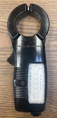 Vintage Working General Electric Volt & Amp Meter in Leather Case - Imagem 1 de 4