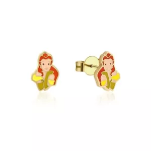 Disney Couture Kingdom Beauty and the Beast Princess Belle Stud Earrings YG - Picture 1 of 1