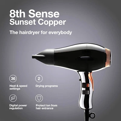 Secador de pelo digital Elchim 8th Sense 36 juego de calor y velocidad, garantía de por vida Foto 1 de 4