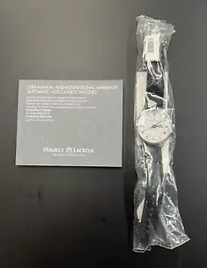 NWT Maurice Lacroix Masterpiece Cinq Aiguilles Stainless Steel Dress Watch - Picture 1 of 5