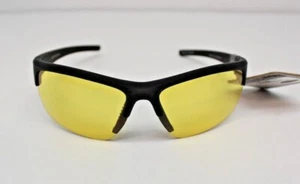 Foster Grant PICKUP 001 LFND NIGHT DRIVERS Black Half Rim Yellow Lens Glasses - Picture 1 of 6