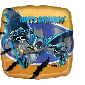 Batman Party Supplies Happy Birthday Foil Square Balloon 45cm Approx - Picture 1 of 1