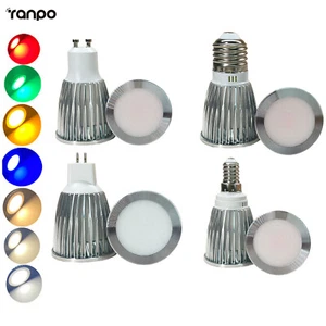 GU10 E27 E12 12W 9W 6W LED COB Spotlight Bulb Red Blue Green Milky White Lamp LE - Picture 1 of 17