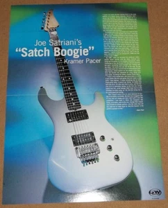 Póster plegable central de guitarra Joe Satriani Satch Boogie Kramer Pacer + James Hetfield - Imagen 1 de 4