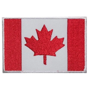 Parche bordado de hierro con bandera canadiense de país - Imagen 1 de 2