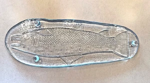 Vintage SKANDINAVISCHE KUNST GLAS Fisch Servierschale Käsetablett Platte 22" - Bild 1 von 17