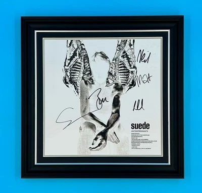 Suede Signed Photo Framed & COA Music Autograph Auto Antidepressants Poster - Image 1 of 4