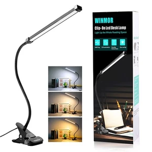 Winmor Led Clip On Desk Lamp,3 Color 11 Brightness,64 LED 10W Book Reading Li... - Picture 1 of 7