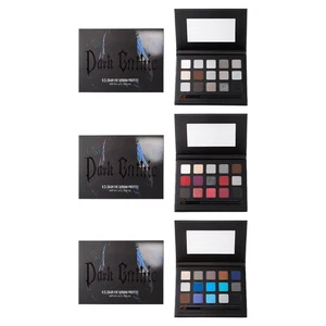 Black Grey Smokey Eyeshadow Palette, Matte Black White Gray, Goth Look (Black) - Picture 1 of 15