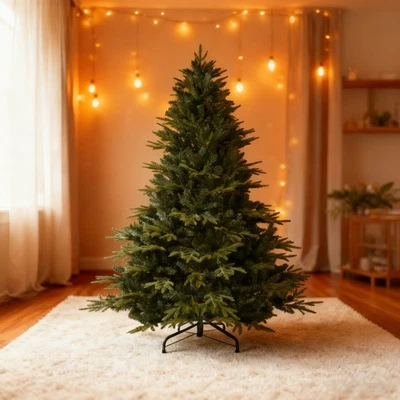 6.5 ft Artificial Full Christmas Tree European Fir XMAS tree & 2356 PE PVC Tips - Image 1 of 4