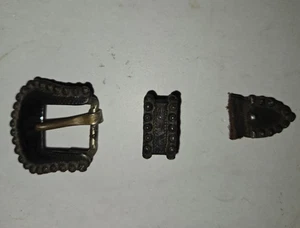 Vintage Vogt Sterling Gürtelset Schnalle, Spitze und Schlaufe passt 0,5" Riemen-Western Tack-B - Bild 1 von 22