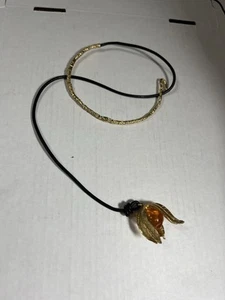 Nuova collana Zara Physalis tono oro nero e arancione 4736/018 Y227c - Foto 1 di 12