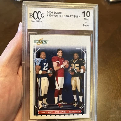 G2-29 USC White Leinart Bush TROJANS 2006 SCORE #330 BCCG GRADED MINT 10 - Image 1 of 2