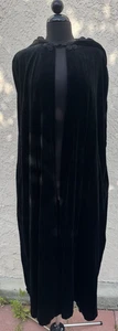 JS Collections Women's Black Vintage Velvet Coat - Size L - Picture 1 of 12