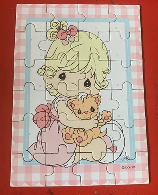 Precious Moments Mini Puzzle 24 Piece Kitty Cat Love - Image 1 of 4