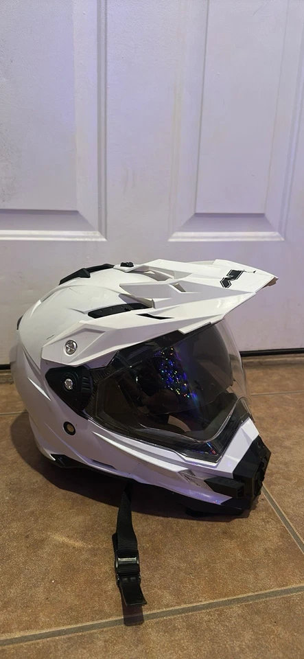 Casco de motocicleta AFX FX-41DS blanco perla liso TALLA MEDIANA Foto 1 de 4