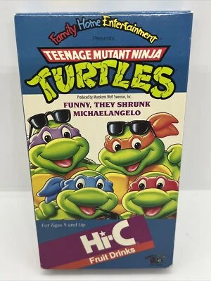 TMNT Ninja Turtles HI-C Promo Funny, They Shrunk Michaelangelo VHS Tape 1992 - Image 1 of 4